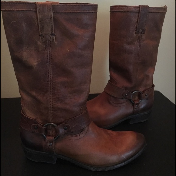 Frye carson harness western mid calf riding boot size 9.5 EUC - Picture 4 of 8